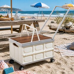 High-Quality 54L Collapsible Storage Box with Wheels