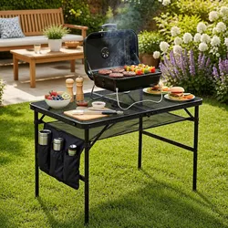 Lightweight Foldable BBQ Camping Table for Outdoor Cooking