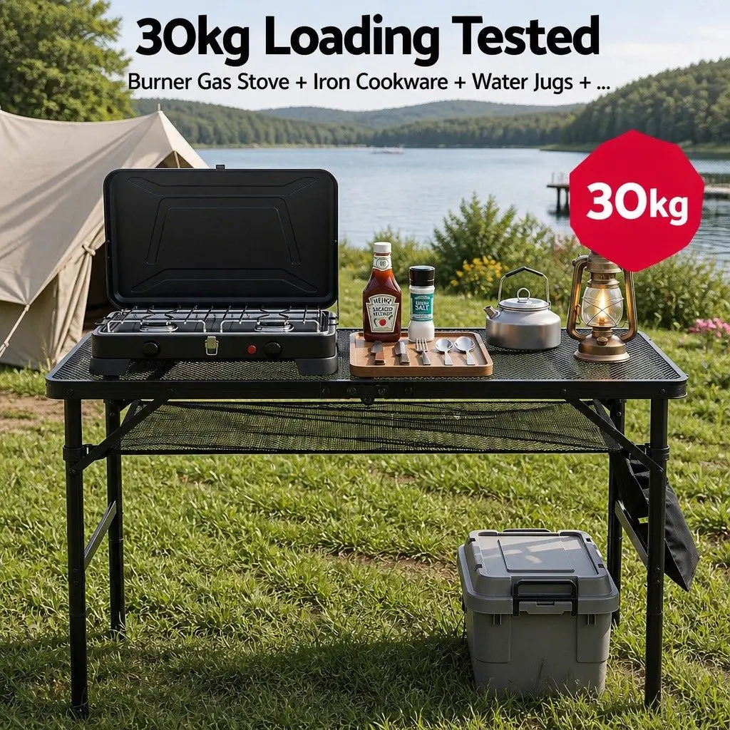 Foldable BBQ Camping Table for Outdoor Cooking