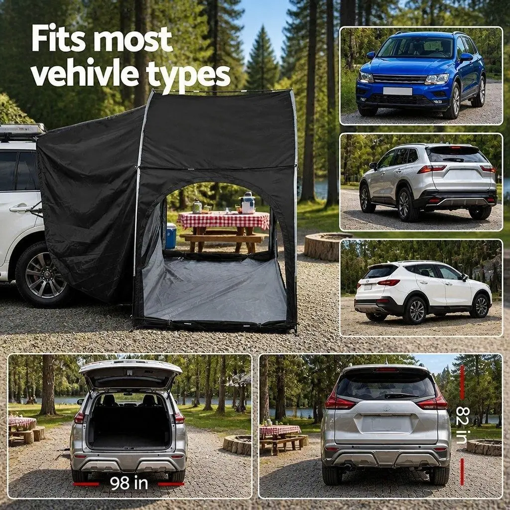 Car SUV Rear Hatchback Camping Tent Canopy