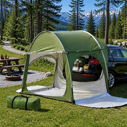 Portable Green Canopy Tent for SUVs and Hatchbacks