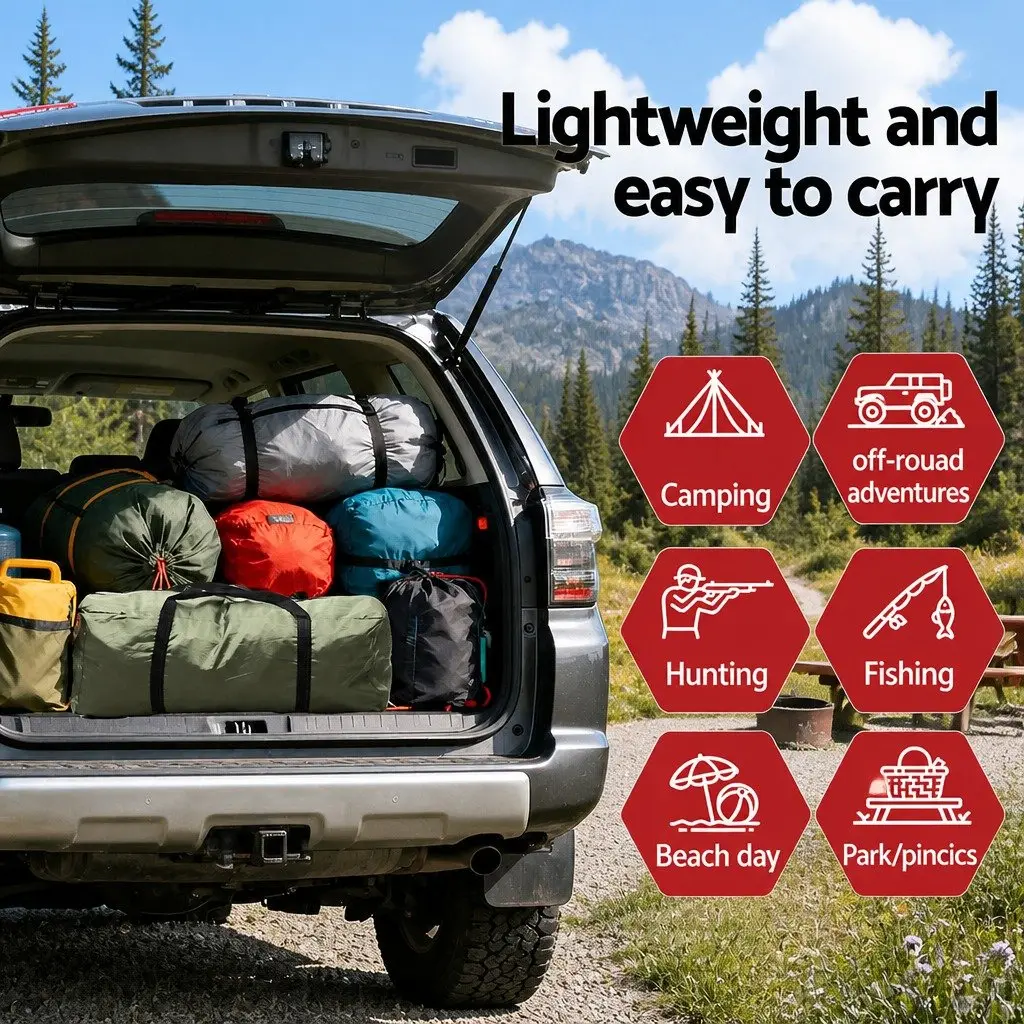 Camping Tent Oxford Fabric Green 292x144x203cm Portable Vehicle-Mounted Shelter