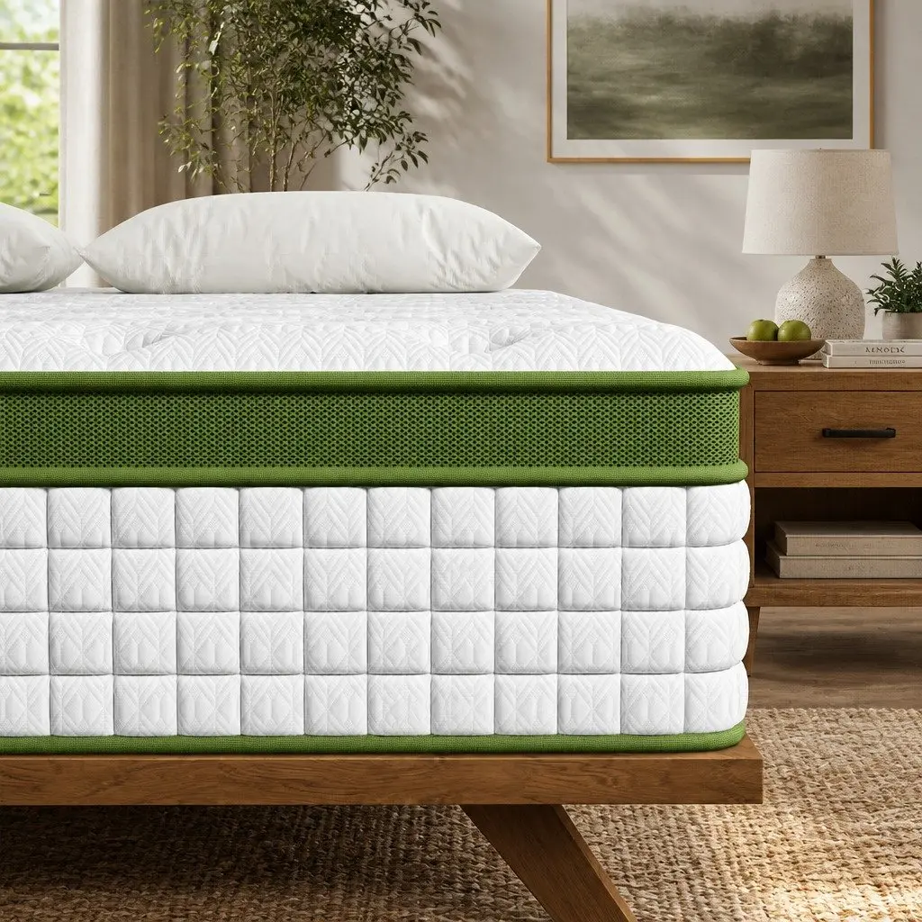 Double Mattress Gel Memory Foam 30cm Pocket Spring White