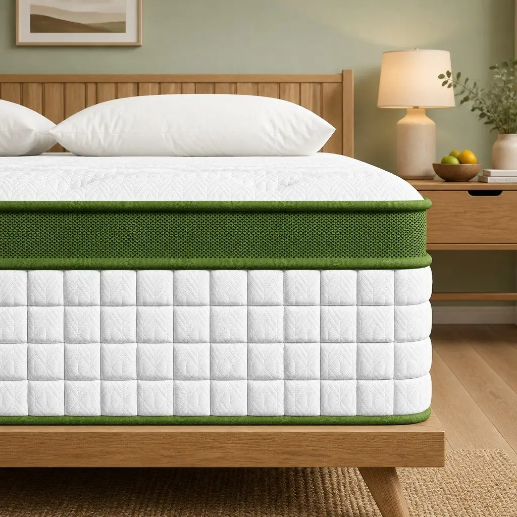 King Single Hybrid Mattress Gel Memory Foam 30cm White