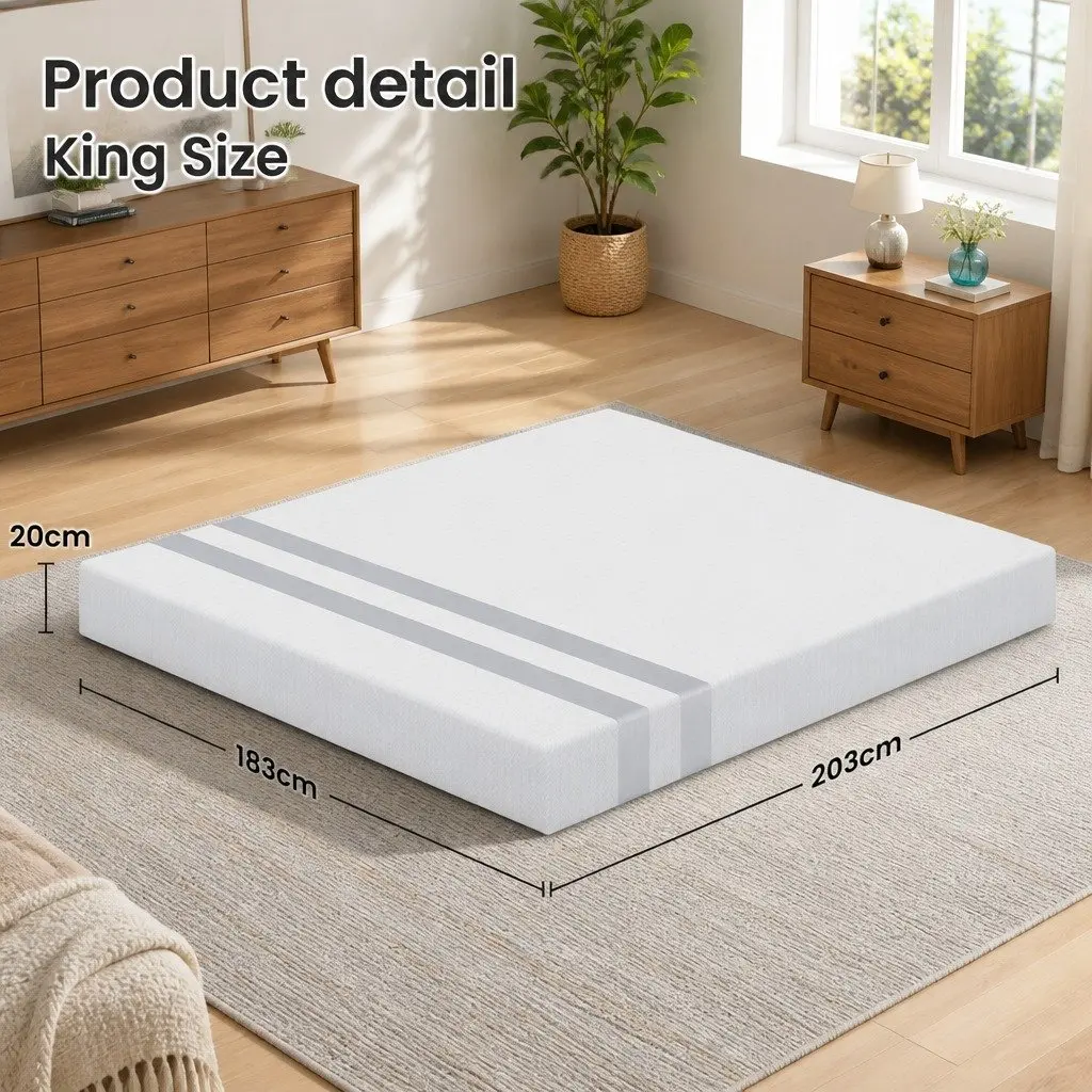 King Size Memory Foam Mattress 20cm Medium Soft