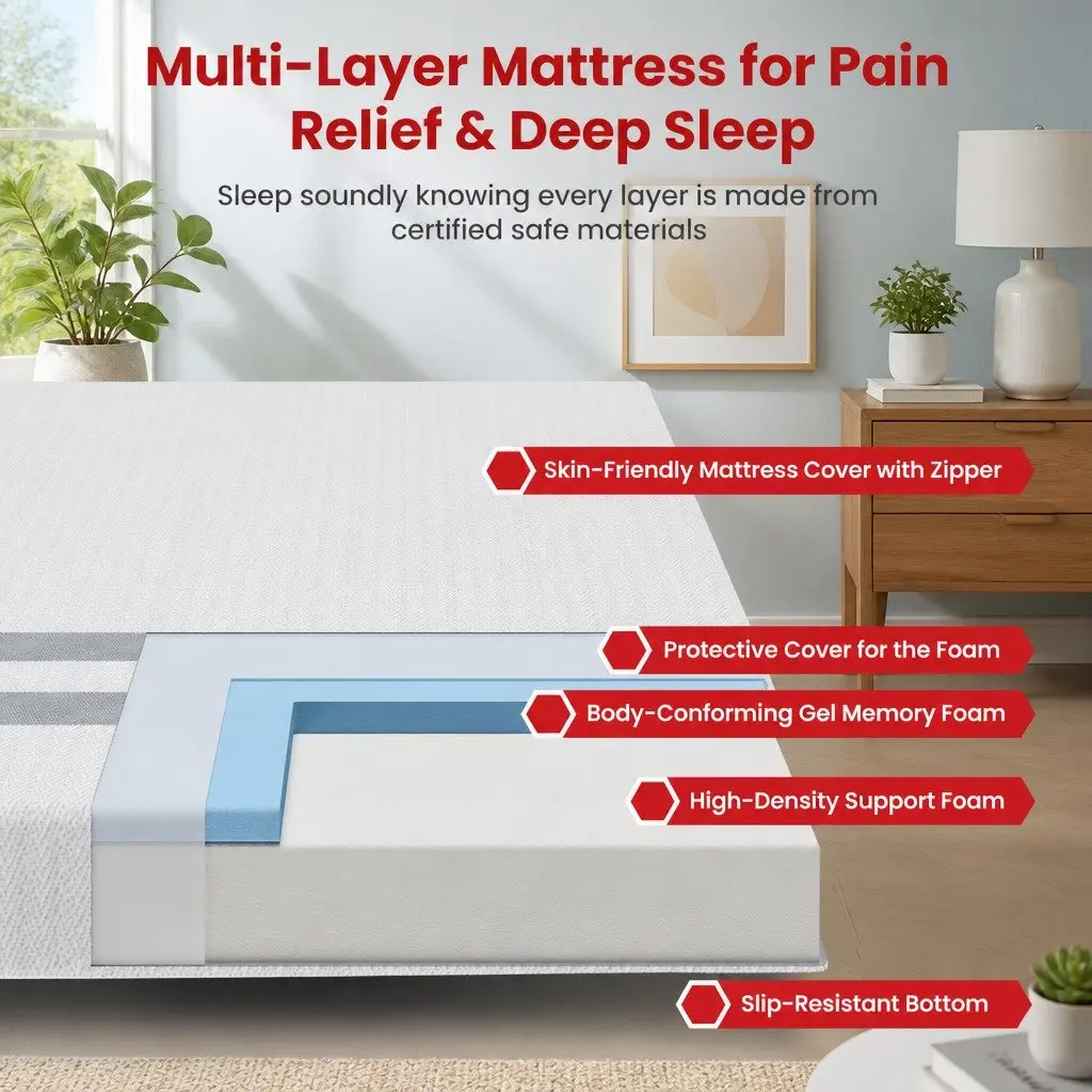 King Size Memory Foam Mattress 20cm Medium Soft