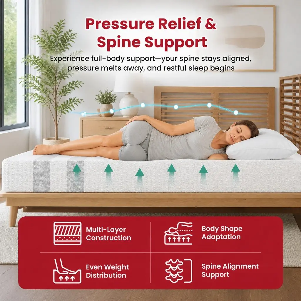 King Size Memory Foam Mattress 25cm Gel-Infused