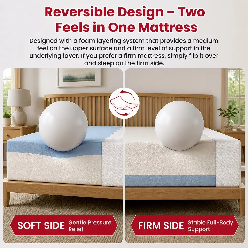 King Size Memory Foam Mattress 25cm Gel-Infused