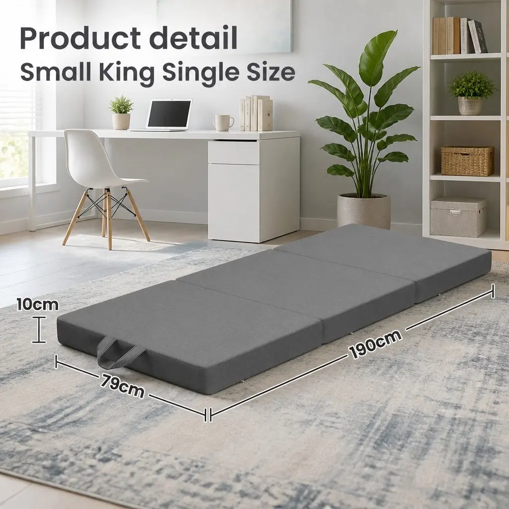 Portable Small King Single Folding Mattress with 3 Layers