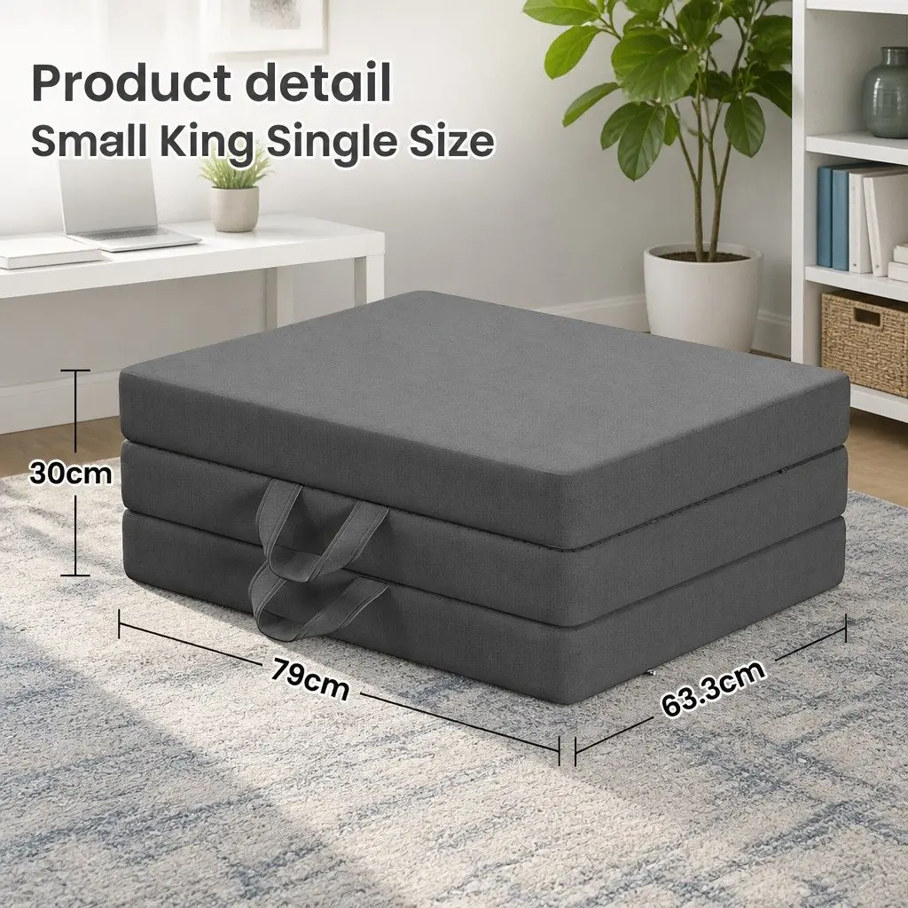 Portable Small King Single Folding Mattress with 3 Layers