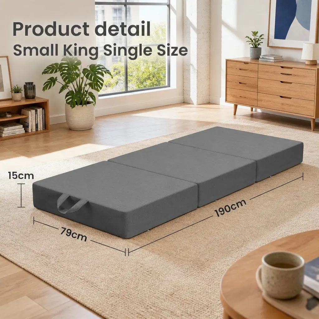 King Single Folding Mattress with Firm Foam