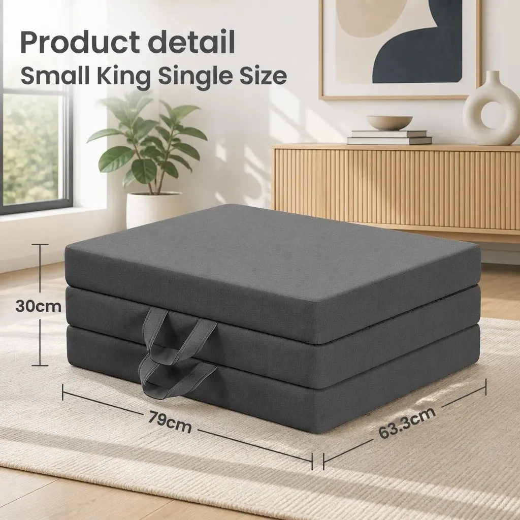 King Single Folding Mattress with Firm Foam