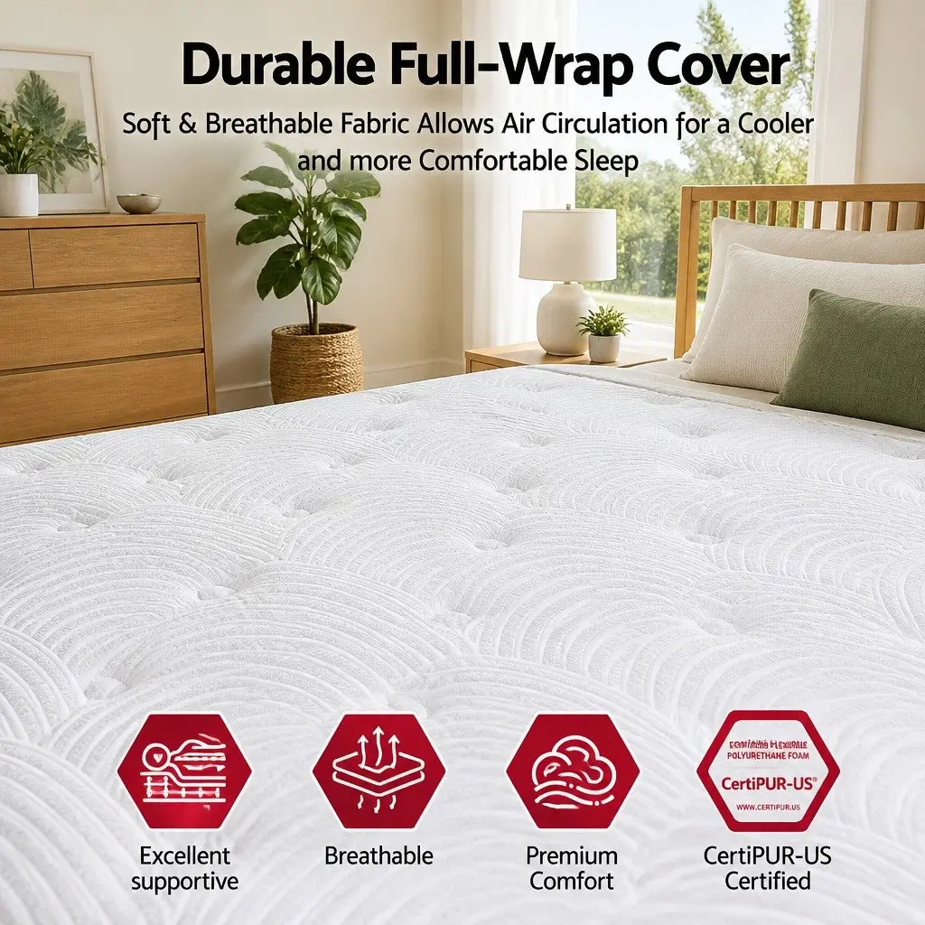 34cm Medium Soft Hybrid Pocket Spring Mattress