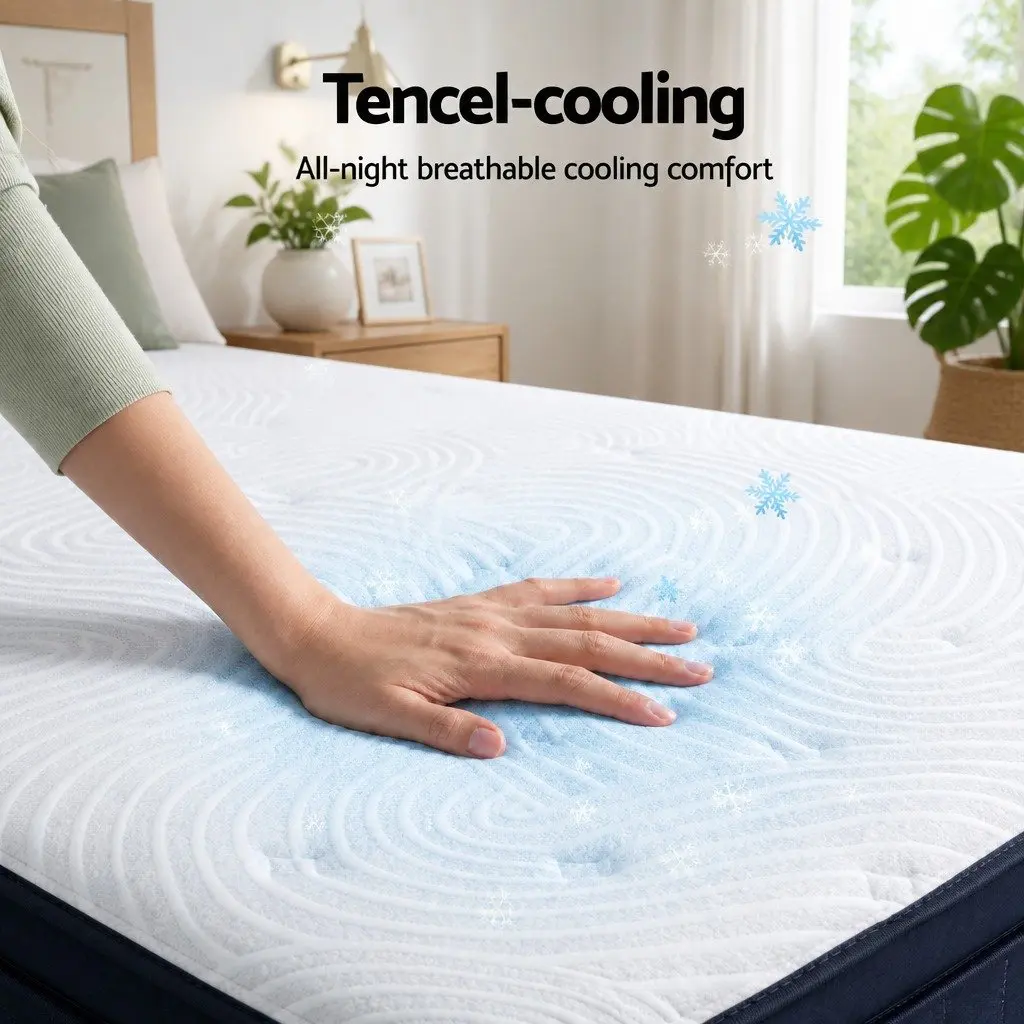 King Single Mattress 34cm Medium Soft Pocket Spring