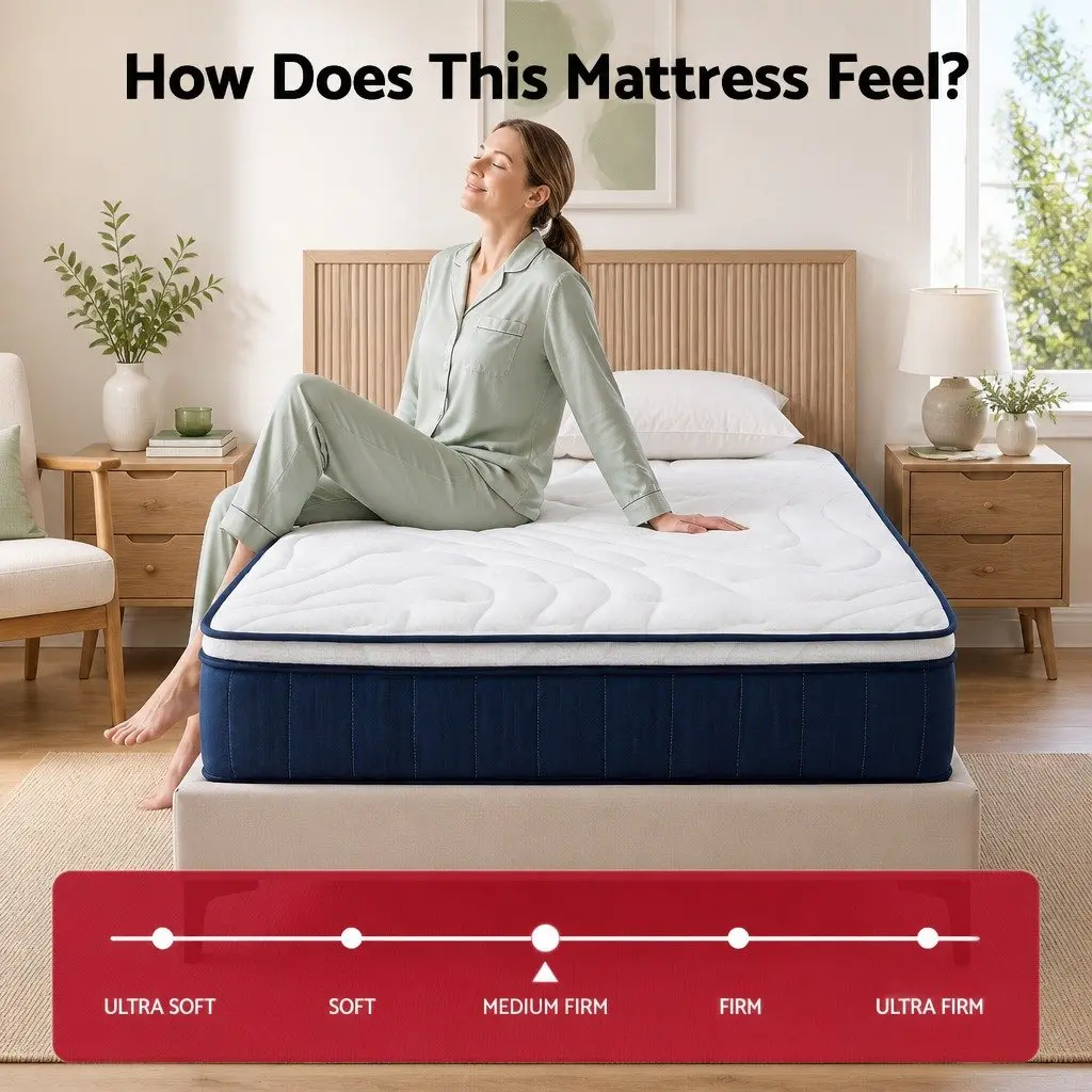 30cm Medium Firm Queen Mattress with Lumbar Support