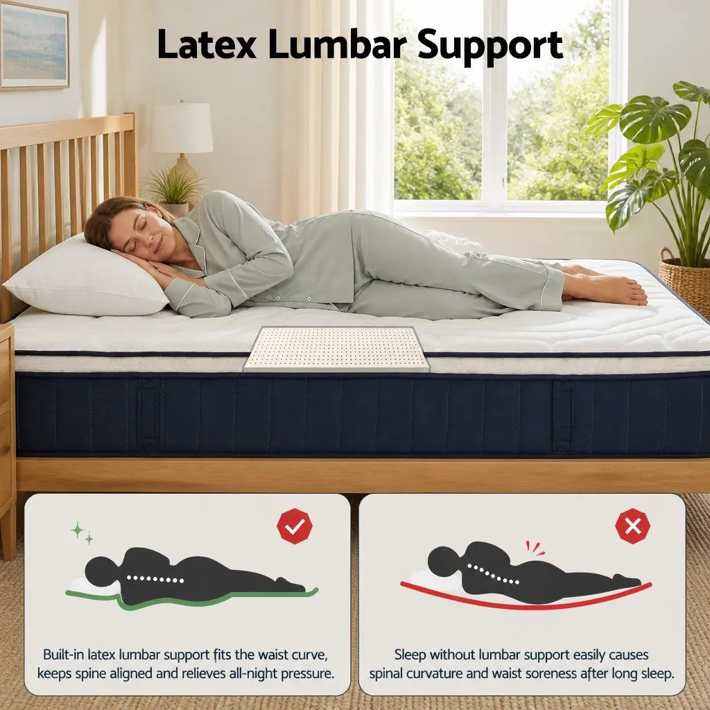 30cm Medium Firm Pocket Spring Mattress with Latex Support