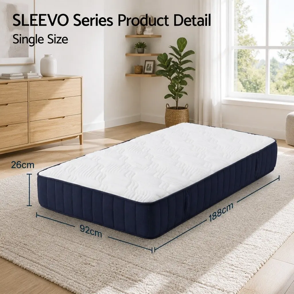 26cm Firm Pocket Spring Mattress for Support