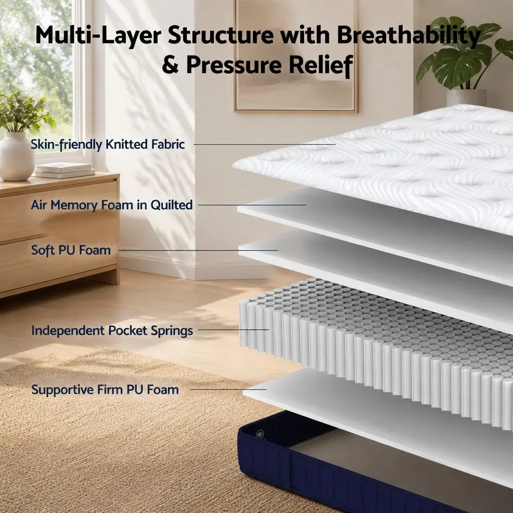 26cm Firm Pocket Spring Mattress for Support