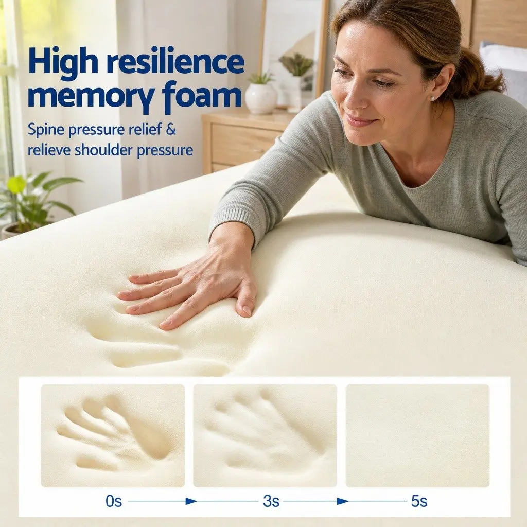 Queen Size Solid Core Cooling Memory Foam Pillow