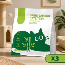 Premium Bamboo Cat Litter with Odour Control, 7.5kg 3 Pack