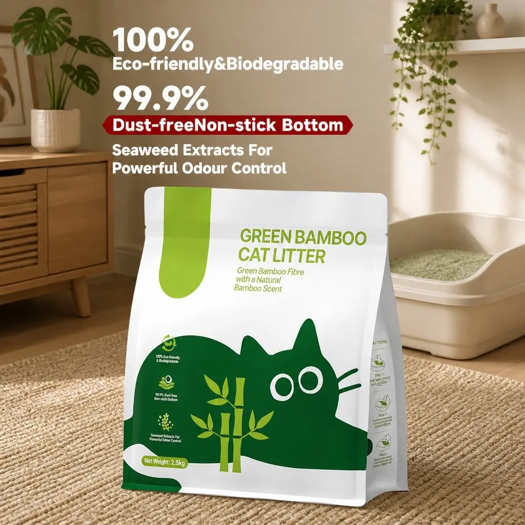 Clumping Cat Litter Tapioca 15kg Green Dust Free Natural Odour Control