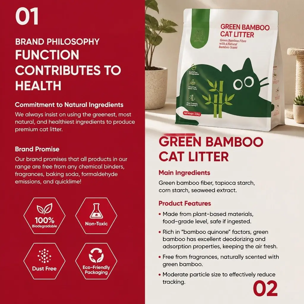Clumping Cat Litter Tapioca 15kg Green Dust Free Natural Odour Control