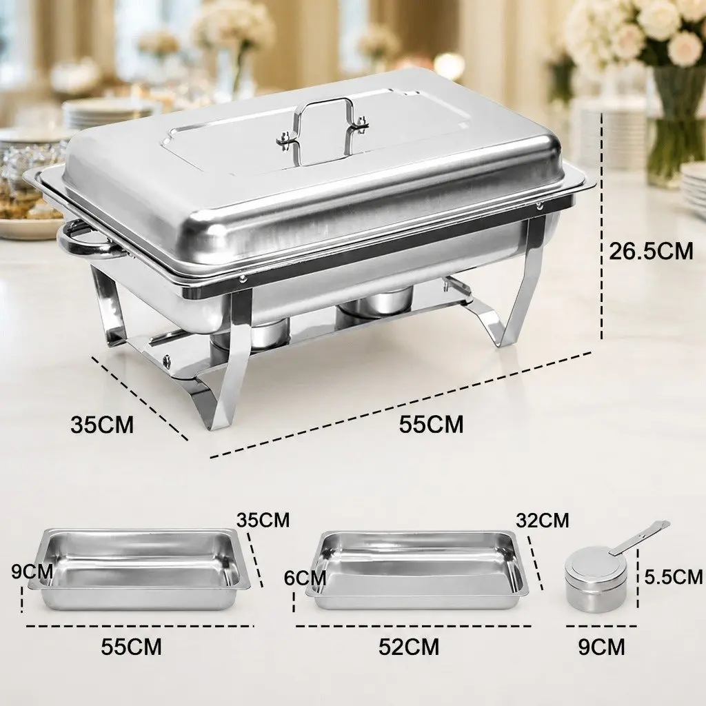 9L Stainless Steel Chafing Dish Set for Buffets
