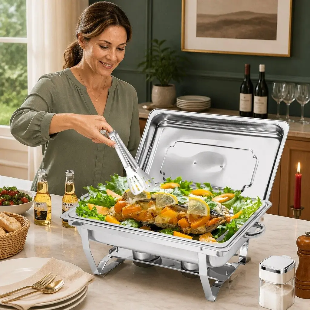9L Stainless Steel Chafing Dish Set for Buffets