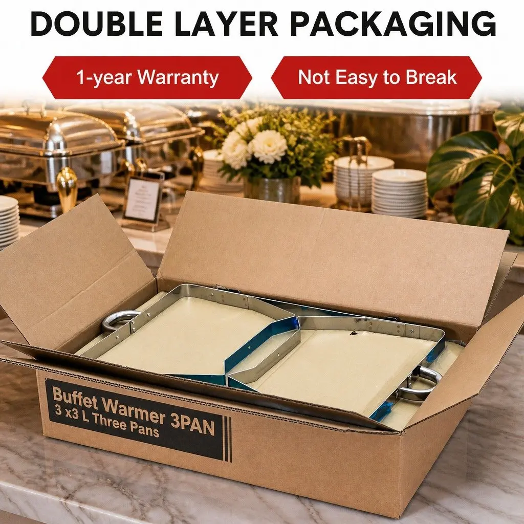Stainless Steel 3x3L Chafing Dish Set for Buffets