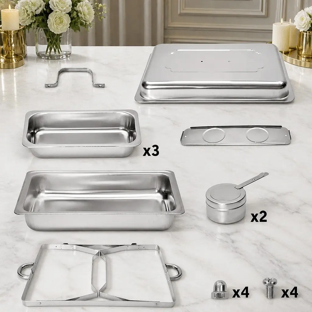 Stainless Steel 3x3L Chafing Dish Set for Buffets