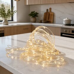 3X3M Curtain String Lights with 300 LED Warm White