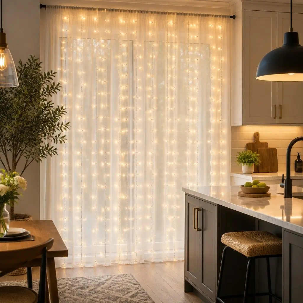 Curtain String Lights 300 LED Warm White 3M x 3M Indoor Outdoor