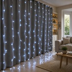 Premium 3M x 6M Cool White 600 LED Curtain Lights