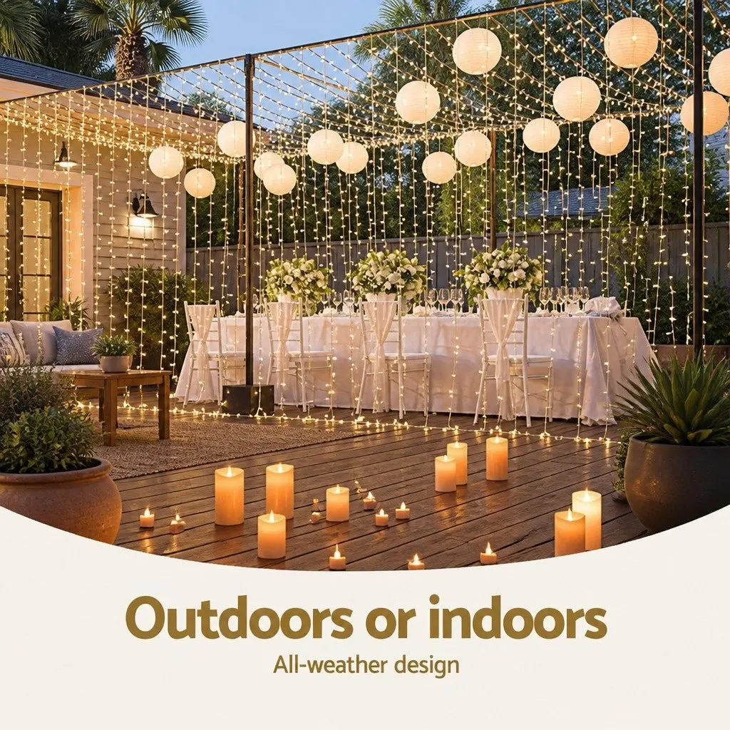 Curtain Light Warm White 6M x 3M LED Indoor Outdoor