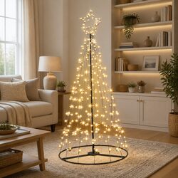 Durable 7FT Solar LED Christmas Tree with Star Topper