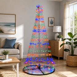 7ft Solar LED Christmas Tree with 264 Lights