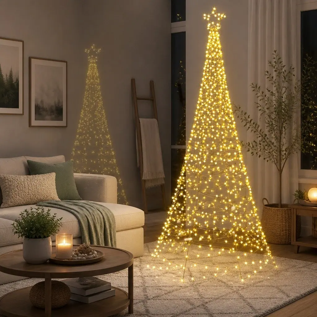 Pre-lit Christmas Tree Solar-powered LED 360cm Warm-white Outdoor Decoration