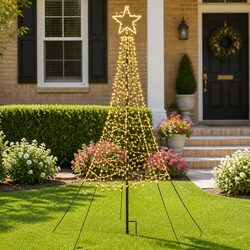 2.1m Solar-Powered Christmas Tree with 320 LED Lights