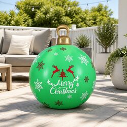 60cm Inflatable Christmas Ball Bauble for Festive Decor