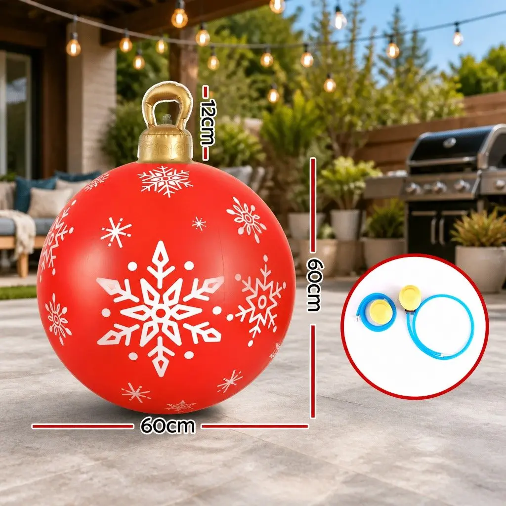 60cm Christmas Inflatable Bauble for Festive Decor