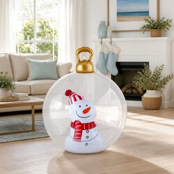 Giant 60cm Inflatable Snowman Ball for Outdoor Cheer