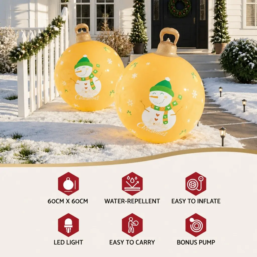 LED Illuminated Christmas Inflatable Ball 60cm