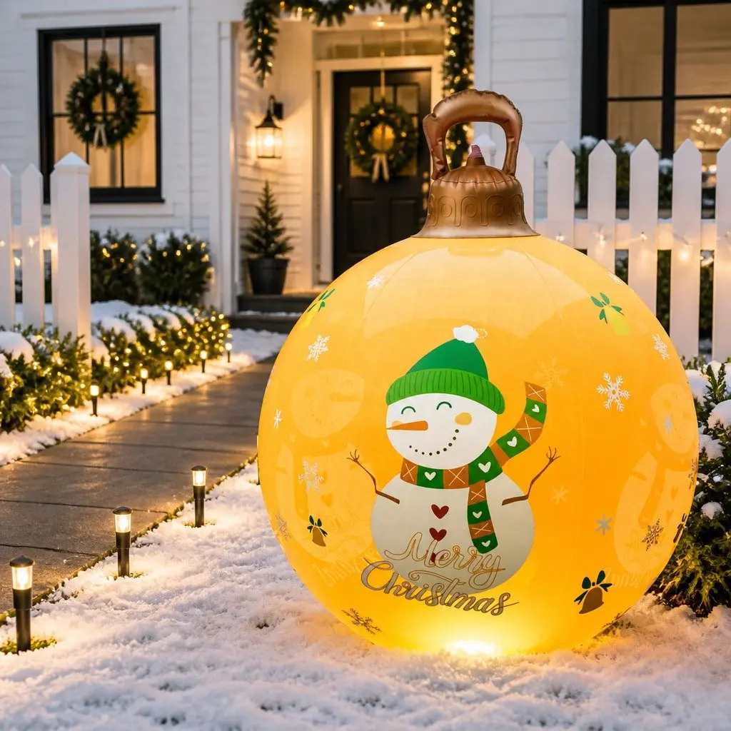 LED Illuminated Christmas Inflatable Ball 60cm