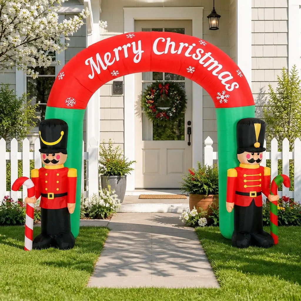 3M Christmas Inflatable Nutcracker Archway with LED Lights