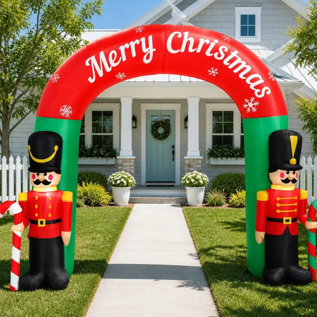3M Christmas Inflatable Nutcracker Archway with LED Lights