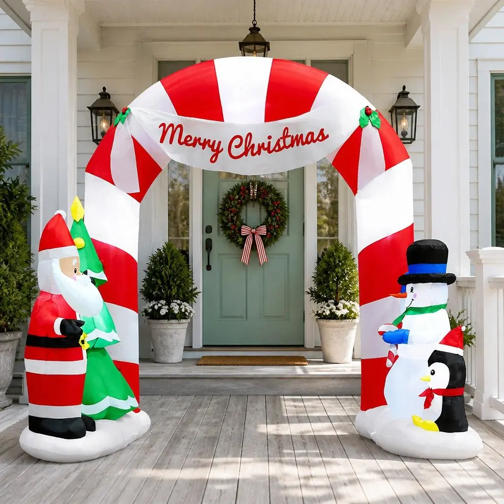 Christmas Inflatable Archway 190T Polyester 3M White