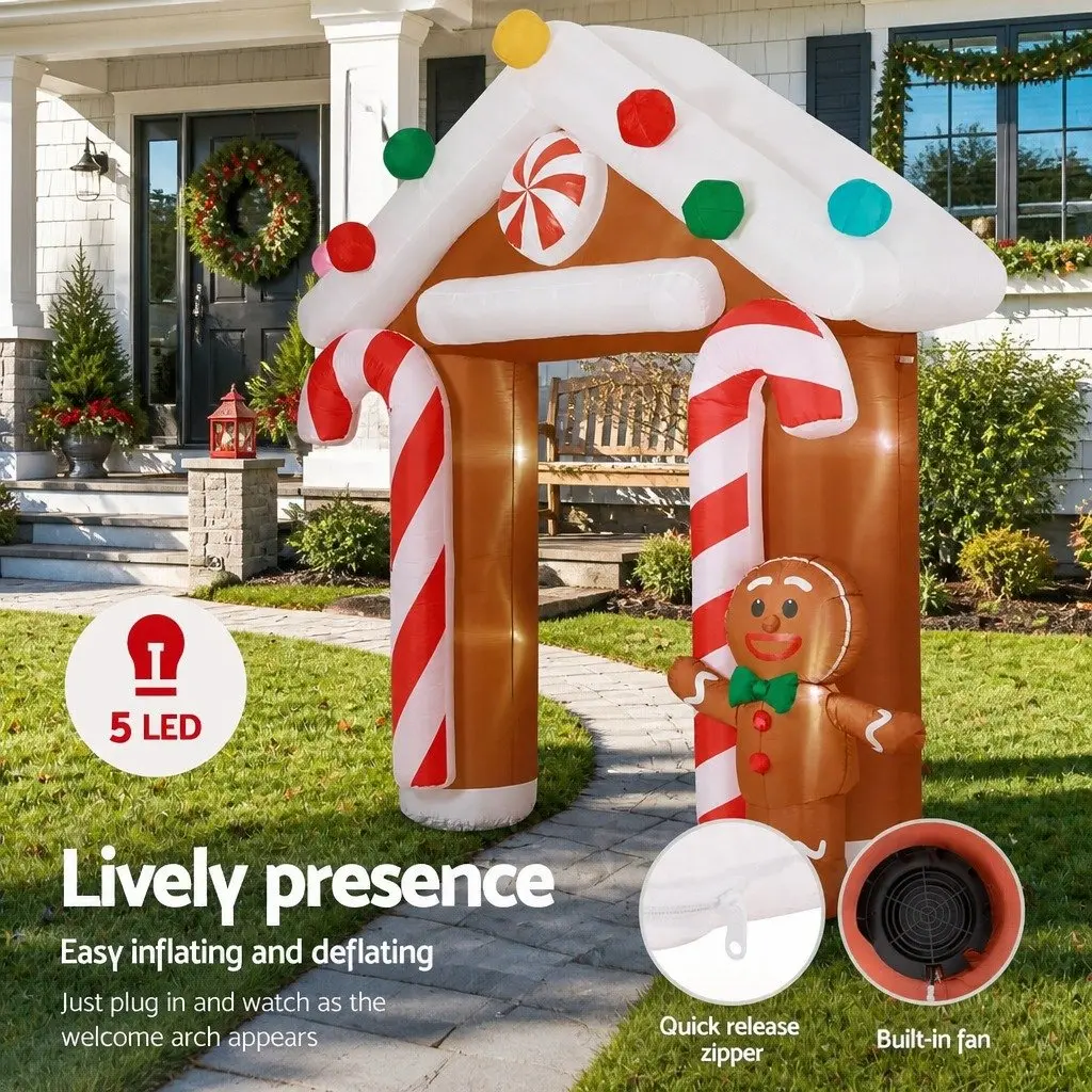 Christmas Inflatable Archway Polyester 2.8M White