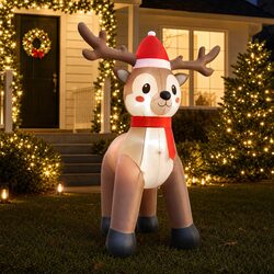 Illuminated Christmas Inflatable Reindeer 2.5M Decoration