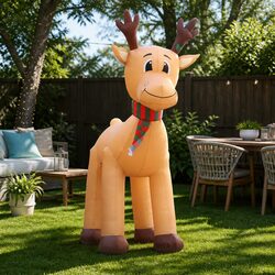 Illuminated Christmas Inflatable Reindeer 5M