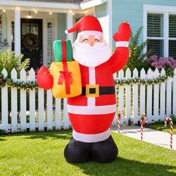 Premium 2.4M Christmas Inflatable Santa with LED Lights